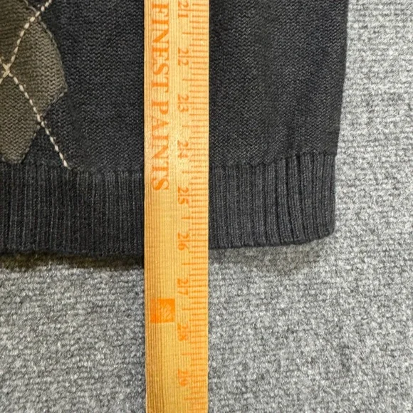 VTG Xtreme Gear Pullover Sweater Men's XL Gray Plaid Striped Y2K - Picture 5 of 5